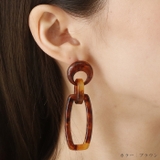 ピアス サージカルステンレス ラウンド×ダブルチェーンフレーム | ピアス専門店HOMESLICEPRODUCTIONS | 詳細画像5 