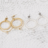 ピアス サージカルステンレス ダブルサークルフレーム＆ジュエル | ピアス専門店HOMESLICEPRODUCTIONS | 詳細画像3 