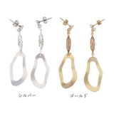 ピアス サージカルステンレス 変形サークルフレーム＆ジュエル | ピアス専門店HOMESLICEPRODUCTIONS | 詳細画像2 