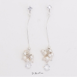 ピアス サージカルステンレス ウェーブスティック×淡水パールビーズ＆ジュエル | ピアス専門店HOMESLICEPRODUCTIONS | 詳細画像2 