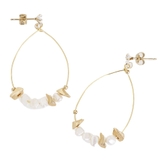 ピアス サージカルステンレス 淡水パール×ティアドロップフープ | ピアス専門店HOMESLICEPRODUCTIONS | 詳細画像1 