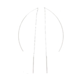 シルバー | ピアス サージカルステンレス シンプルチェーン＆スティック×カーブスティック | ピアス専門店HOMESLICEPRODUCTIONS