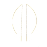 ゴールド | ピアス サージカルステンレス シンプルチェーン＆スティック×カーブスティック | ピアス専門店HOMESLICEPRODUCTIONS