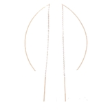 ピンクゴールド | ピアス サージカルステンレス シンプルチェーン＆スティック×カーブスティック | ピアス専門店HOMESLICEPRODUCTIONS