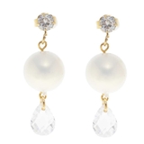 ゴールド | ピアス サージカルステンレス パール＆ティアドロップジュエル | ピアス専門店HOMESLICEPRODUCTIONS