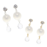 ピアス サージカルステンレス パール＆ティアドロップジュエル | ピアス専門店HOMESLICEPRODUCTIONS | 詳細画像1 