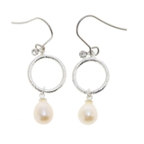 シルバー | ピアス サージカルステンレス ラウンドフレーム&淡水パール | ピアス専門店HOMESLICEPRODUCTIONS