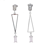 シルバー | ピアス サージカルステンレス トライアングル＆ビジュー | ピアス専門店HOMESLICEPRODUCTIONS