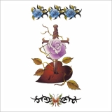 タトゥーシールスタックインハート&ローズ 薔薇バラ | ピアス専門店HOMESLICEPRODUCTIONS | 詳細画像2