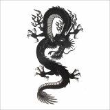 タトゥーシールブラックドラゴン 竜龍 | ピアス専門店HOMESLICEPRODUCTIONS | 詳細画像2 