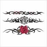 タトゥーシールトライバルローズ バラ薔薇ばら | ピアス専門店HOMESLICEPRODUCTIONS | 詳細画像2