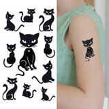 タトゥーシール ブラックキャット2 ねこネコ猫 | ピアス専門店HOMESLICEPRODUCTIONS | 詳細画像1 