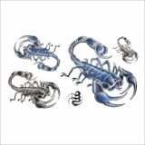 タトゥーシール スコーピオン2 さそりサソリ蠍 | ピアス専門店HOMESLICEPRODUCTIONS | 詳細画像2