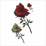 タトゥーシール シンプルローズ3 薔薇ばらバラ | ピアス専門店HOMESLICEPRODUCTIONS | 詳細画像2 