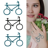 タトゥーシール 2枚セット ピクトグラム自転車【タトゥーシール | ピアス専門店HOMESLICEPRODUCTIONS | 詳細画像1