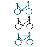 タトゥーシール 2枚セット ピクトグラム自転車【タトゥーシール | ピアス専門店HOMESLICEPRODUCTIONS | 詳細画像2