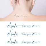 タトゥーシール 2枚セット 心電図 | ピアス専門店HOMESLICEPRODUCTIONS | 詳細画像1