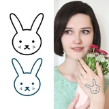 タトゥーシール 2枚セット うさぎラビット | ピアス専門店HOMESLICEPRODUCTIONS | 詳細画像1