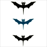 タトゥーシール 2枚セット ドラキュラバットこうもりコウモリ動物アニマル | ピアス専門店HOMESLICEPRODUCTIONS | 詳細画像2