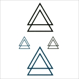 タトゥーシール 2枚セット トライアングルダブル | ピアス専門店HOMESLICEPRODUCTIONS | 詳細画像2