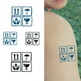 タトゥーシール 2枚セット アテンションマーク | ピアス専門店HOMESLICEPRODUCTIONS | 詳細画像1