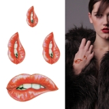 タトゥーシール 2枚セットリアルリップ唇キスマーク | ピアス専門店HOMESLICEPRODUCTIONS | 詳細画像1