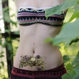 タトゥーシールパープルローズスカル | ピアス専門店HOMESLICEPRODUCTIONS | 詳細画像2