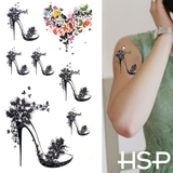 タトゥーシール バタフライヒール&ハート | ピアス専門店HOMESLICEPRODUCTIONS | 詳細画像1