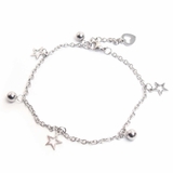 316Lサージカルステンレス スター＆ボールチャーム アンクレット | ピアス専門店HOMESLICEPRODUCTIONS | 詳細画像1 