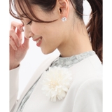 アイボリー | イヤリング コサージュ ピン | Honeys