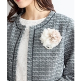 グレージュ×オフ | コサージュ アクセサリー セレモニー | Honeys