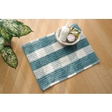 ブルー | チェック柄 バスマット 『パロ』 約50×80cm | IKEHIKO