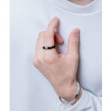 ブラック | フリーサイズビーズリング メンズ レディース | improves