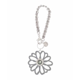 ダークグレー | BIGフラワーチェーンリボンチャーム | MK MICHEL KLEIN BAG