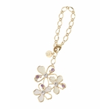 ベージュ | フラワーモチーフチャーム | MK MICHEL KLEIN BAG