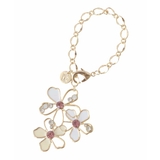 ホワイト | 透かしフラワーモチーフチャーム | MK MICHEL KLEIN BAG