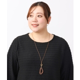 ブラウン | 変形モチーフサークルネックレス | eur3