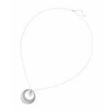 シルバー(96) | ニュアンスループデザインロングネックレス | eur3