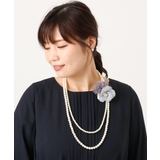 コサージュ付き2連パールライクネックレス | eur3 | 詳細画像16 