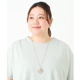 スクエアモチーフデザインロングネックレス | eur3 | 詳細画像1 