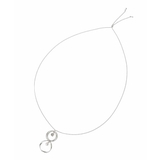 シルバー(96) | パールアクセントリングトップネックレス | eur3