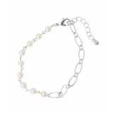 シルバー | パールMIXデザインブレスレット | eur3