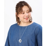 シルバー(96) | 変形サークルモチーフロングネックレス | eur3