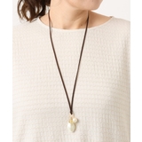 ブラウン | サークルモチーフネックレス | eur3