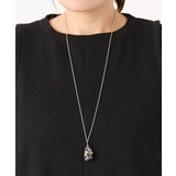 シルバー | ビジュートップデザインロングネックレス | eur3