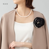 パール＆ビジューストーン付き サテンローズモチーフサイドフラワー コサージュ | Jewel vox | 詳細画像8 