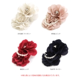 パール＆ストーン付き ダブル立体フラワー コサージュ | Jewel vox | 詳細画像11 