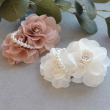 パール＆ストーン付き ダブル立体フラワー コサージュ | Jewel vox | 詳細画像9 