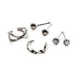 【B】シルバー | ピアス イヤーカフ 片耳用 | Jewel vox