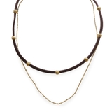 ブラウン×ゴールド | ネックレス ショートネックレス レディース | Jewel vox